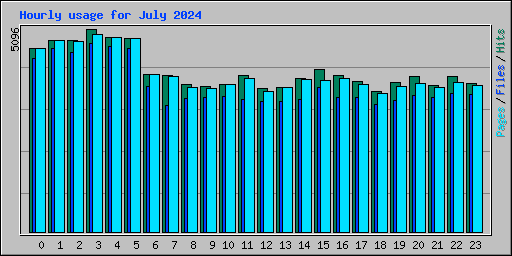 Hourly usage for July 2024