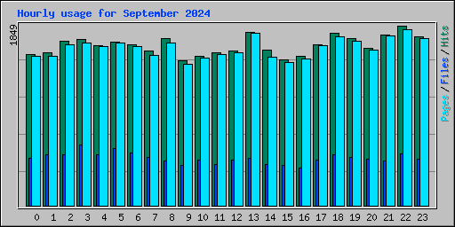 Hourly usage for September 2024