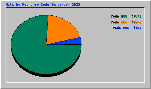 Hits by Response Code September 2025