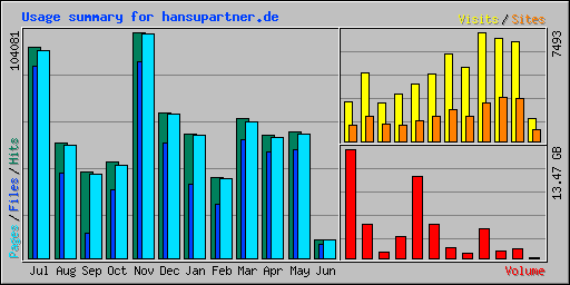 Usage summary for hansupartner.de