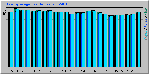 Hourly usage for November 2018