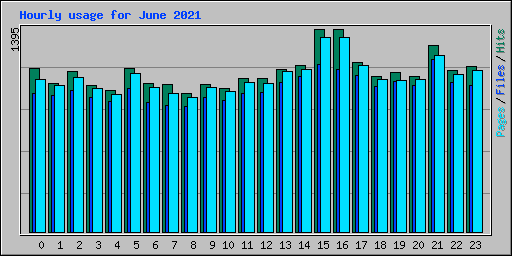 Hourly usage for June 2021