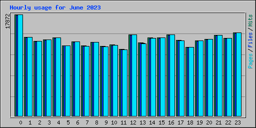 Hourly usage for June 2023