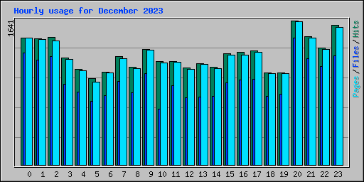 Hourly usage for December 2023
