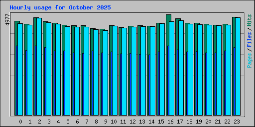 Hourly usage for October 2025