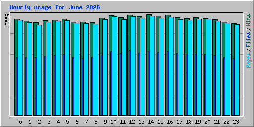 Hourly usage for June 2026