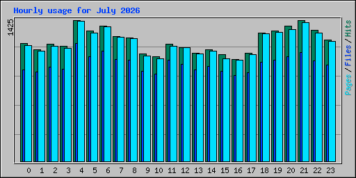 Hourly usage for July 2026