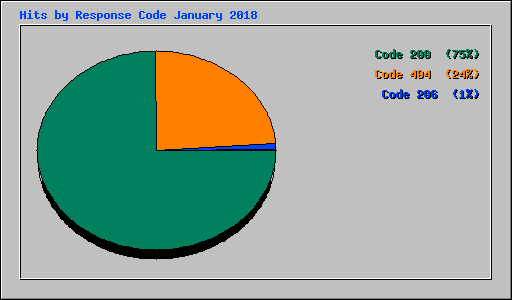 Hits by Response Code January 2018