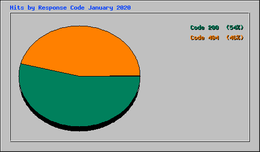Hits by Response Code January 2020