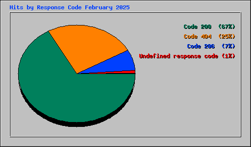 Hits by Response Code February 2025
