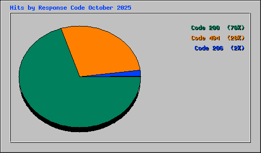 Hits by Response Code October 2025