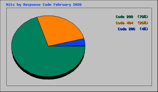 Hits by Response Code February 2026